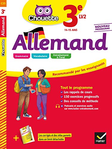 Télécharger Allemand 3e - LV2 (niveau A2): cahier d'entraînement et de révision Livre eBook France