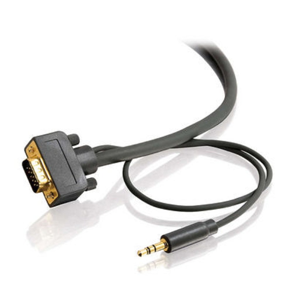 C2G 28253 Flexima VGA + 3.5mm Audio Video Cable M/M, In-Wall CL3-Rated, Black (35 Feet, 10.66 Meters)