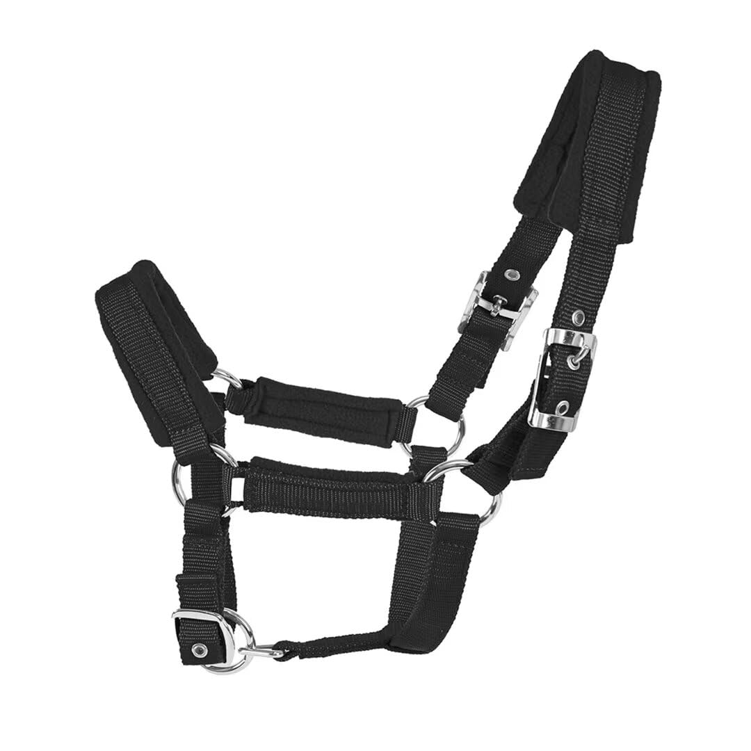 Pferdehalfter mit Wollfutter, verstellbares Halfter für Pferde, Satin-Hardware gegen Reibung, Breakaway-Halfter für Pferde, perfekt für Traktion und Leistung