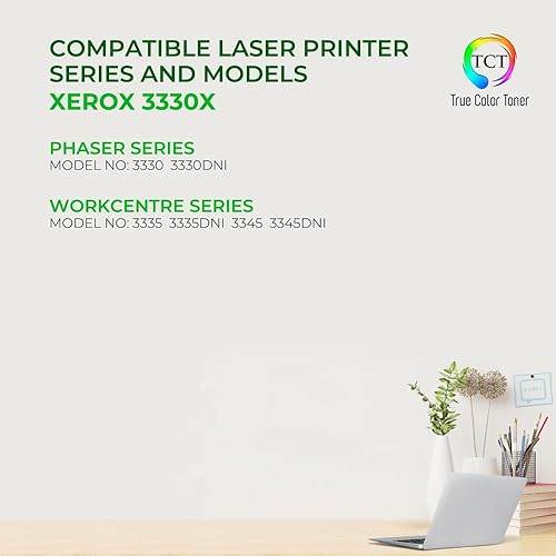 Miniatura 2 de TCT 3330X - Cartucho de tóner compatible con impresoras Xerox 106R03622, color negro, alto rendimiento, funciona con Xerox Phaser 3330 WorkCentre