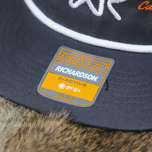 Image of WHISKEY BENT HAT CO. Whiskey Ranch Deer Camp Dri-Fit Adjustable Snapback Rope Hat (US, Alpha, One Size, Grey)