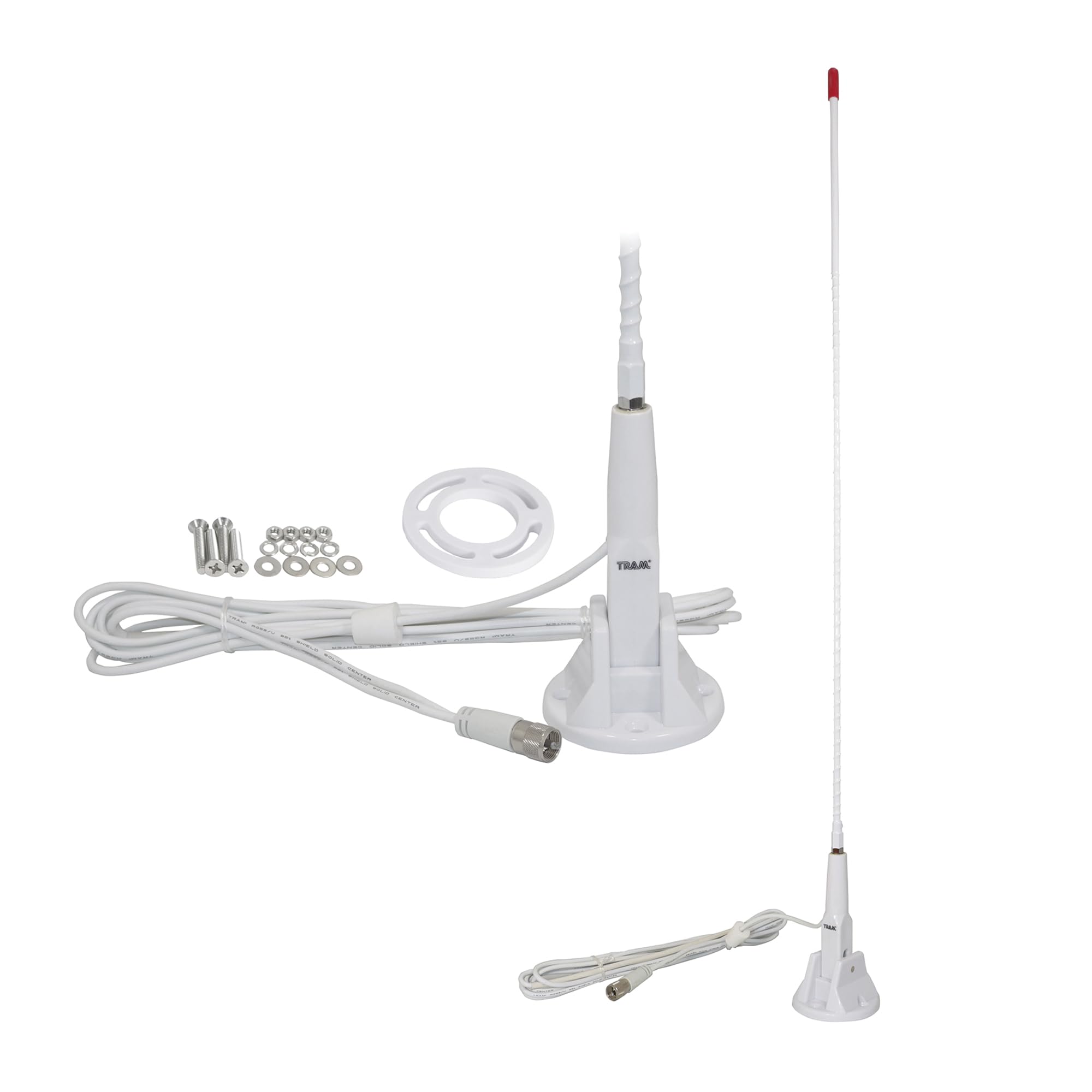 Marine CB 3-Ft. Fiberglass Antenna with RG58 Cable and PL-259 Connector