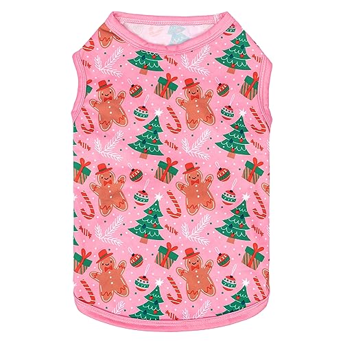 Image of CuteBone Dog Shirts 2-Pack Soft Pet Clothes Breathable Summer Vest for Small Puppy and Stretchy Cat Apparel