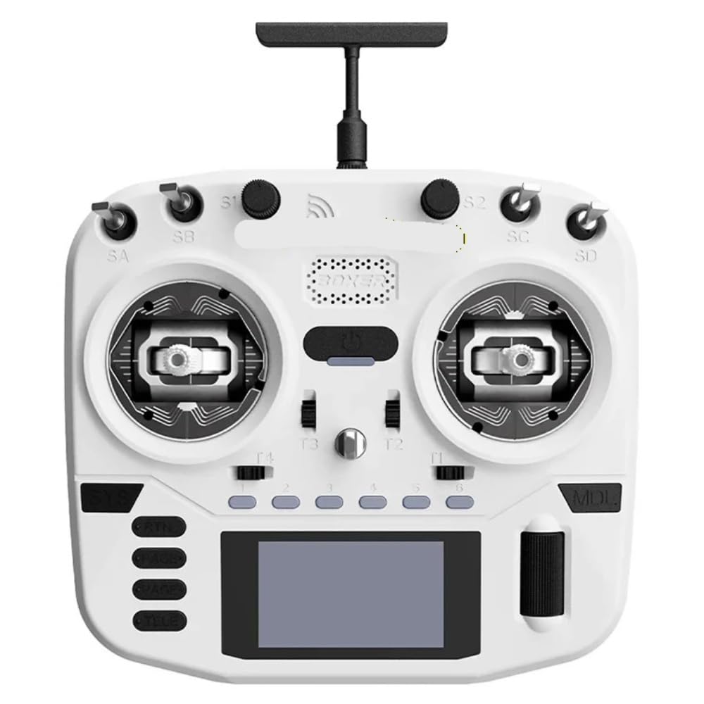 Boxer Crush Controller Wstępnie zainstalowany system operacyjny EdgeTX ExpressLRS RF System pasuje do drona RC FPV (Frost White)