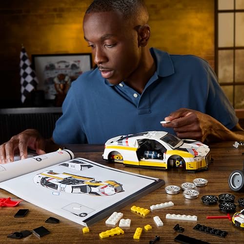 Mattel Brick Shop Hot Wheels Coffret de Construction Audi R8 LMS de 2015 Mattel Brick Shop de la série Elite avec 820 pièces détails réalistes et Autocollants personnalisés JFT18 - vue 3