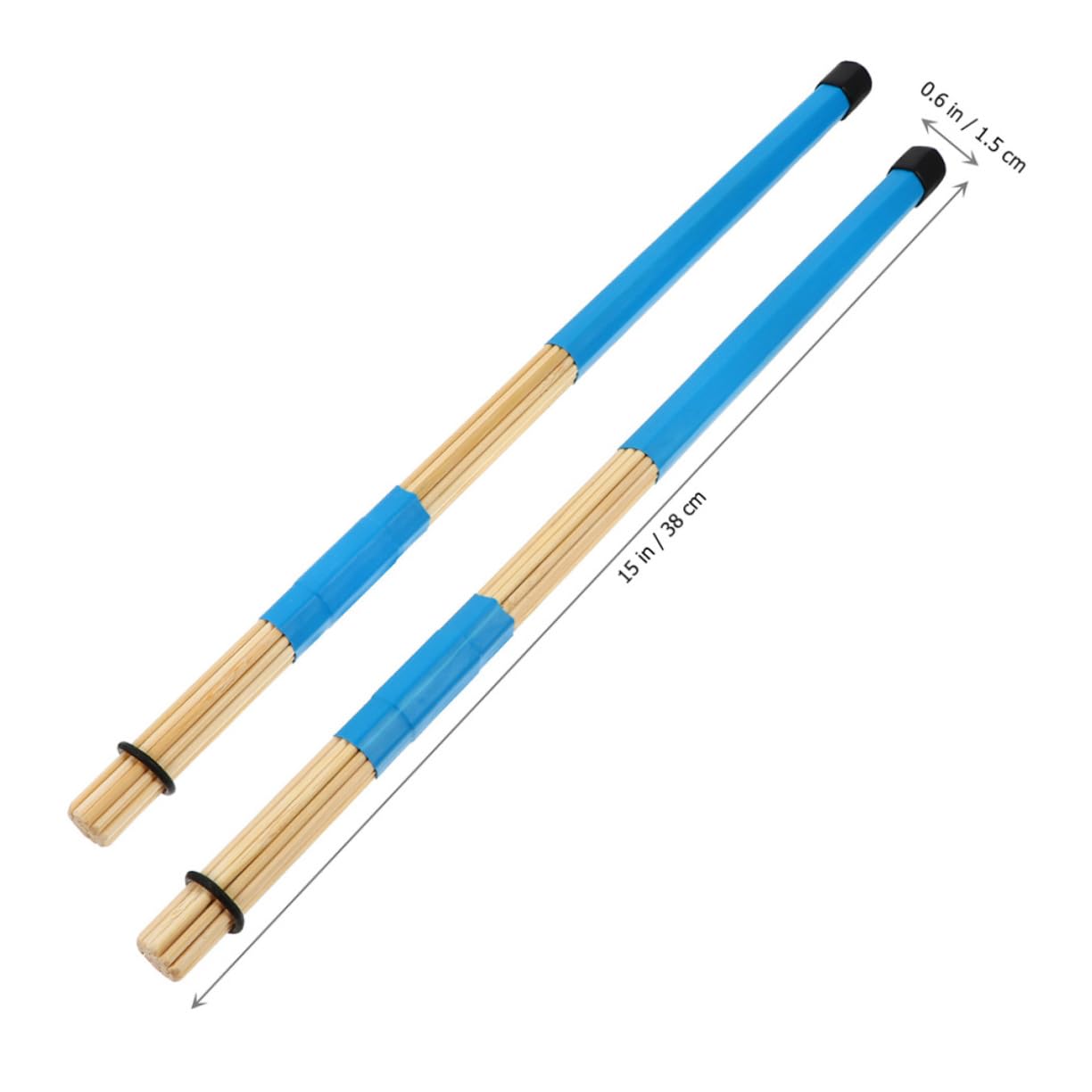 HEMOTON Wooden Drum Brush Kit Pairs of Drum Brushes for Practice and Percussion Instruments