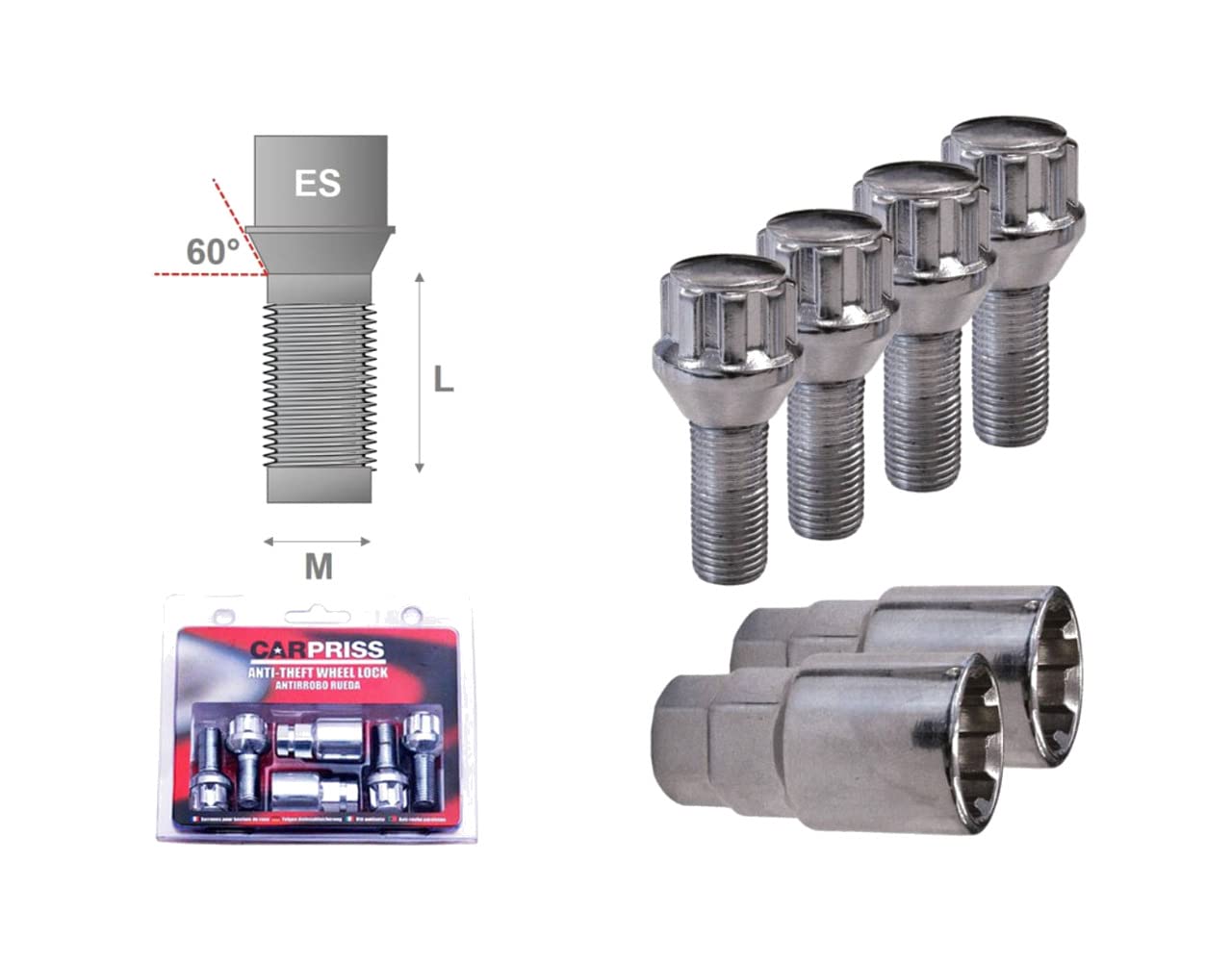 CARPRISS 70520512 Tornillo de rueda