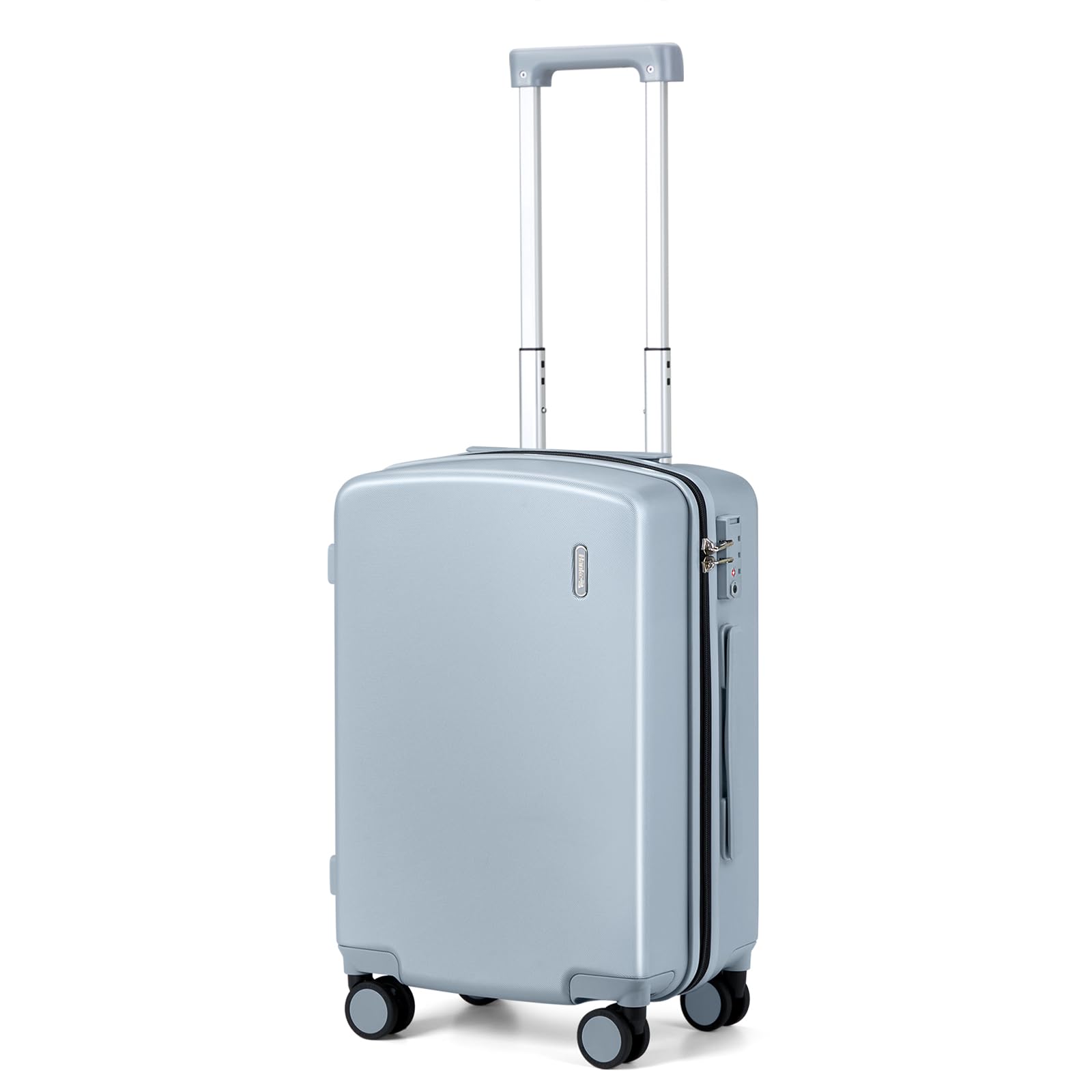 Hanke 20 Inch Hard Shell Suitcases with Spinner Wheels, Lightweight Carry On Luggage 22x14x9 Airline Approved Built-in TSA Lock, Durable Suitcase Rolling Luggage Carry-On Bag(Gray)