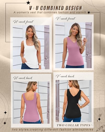 72% Off Women's Thermal Tank Tops - 3 Pack Fleece Lined Camisole