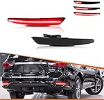ADIIL Smoked Lens Red LED Rear Bumper Reflector Brake Tail Lights w/Sequential Turn Signal Lamps For 16-20 INFINITI QX60