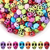 skull beads for paracord bracelets Vielseitig einsetzbar:Geeignet für die Schmuckherstellung wie Halsketten, Ohrringe, auch ideal für DIY Bastelarbeiten wie Armbänder, schlüsselanhänger. Kann der Heimdekoration eine Halloween Stimmung verleihen, Gastgeschenke, eröffnet Bastlern endlose kreative Möglichkeiten