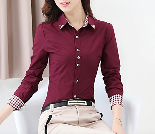 Camicia attillata a maniche lunghe, da donna