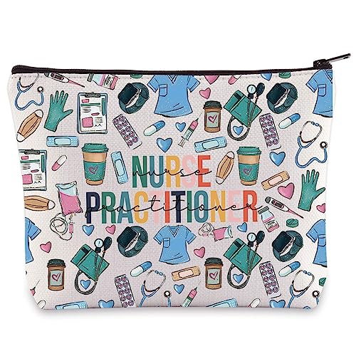 WZMPA Nurse Cosmetic Bag Graduation Makeup ZIP Pouch - NP Appreciation Gift
