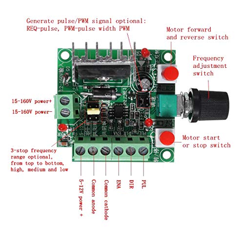 Stepper Driver Controller con control de impulsos y avance para electrónica DIY 8