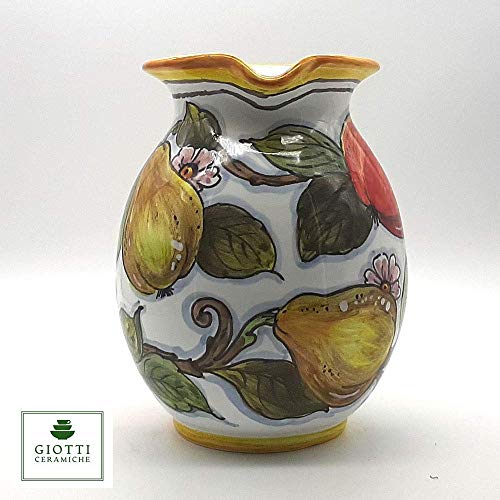 Hand-Painted Italian Ceramic Pitcher - 33 oz Artisan Carafe & Utensil Holder from Tuscany - Decorative Pottery for Wine & Home Decor - Image 4
