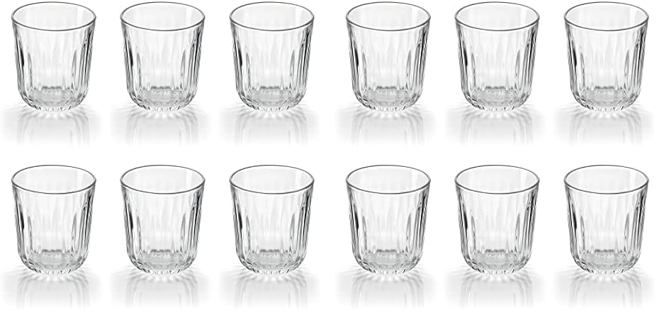 Guzzini - Gocce, Set 6 Bicchieri in Vetro Everyday, 250 ml, Trasparente (Confezione da 2)