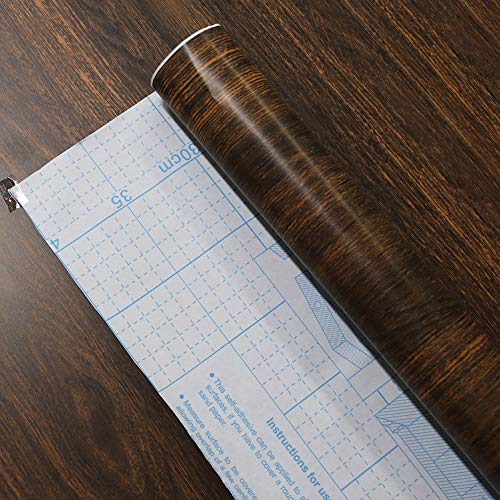 Brown Wood Contact Paper Wood Wallpaper Self Adhesive Wallpaper Removable Wallpaper Wood Grain Contact Paper Decorative Peel and Stick Wallpaper Wood Dark Brown Wood Texture Wallpaper Roll 17.7”x78.7”