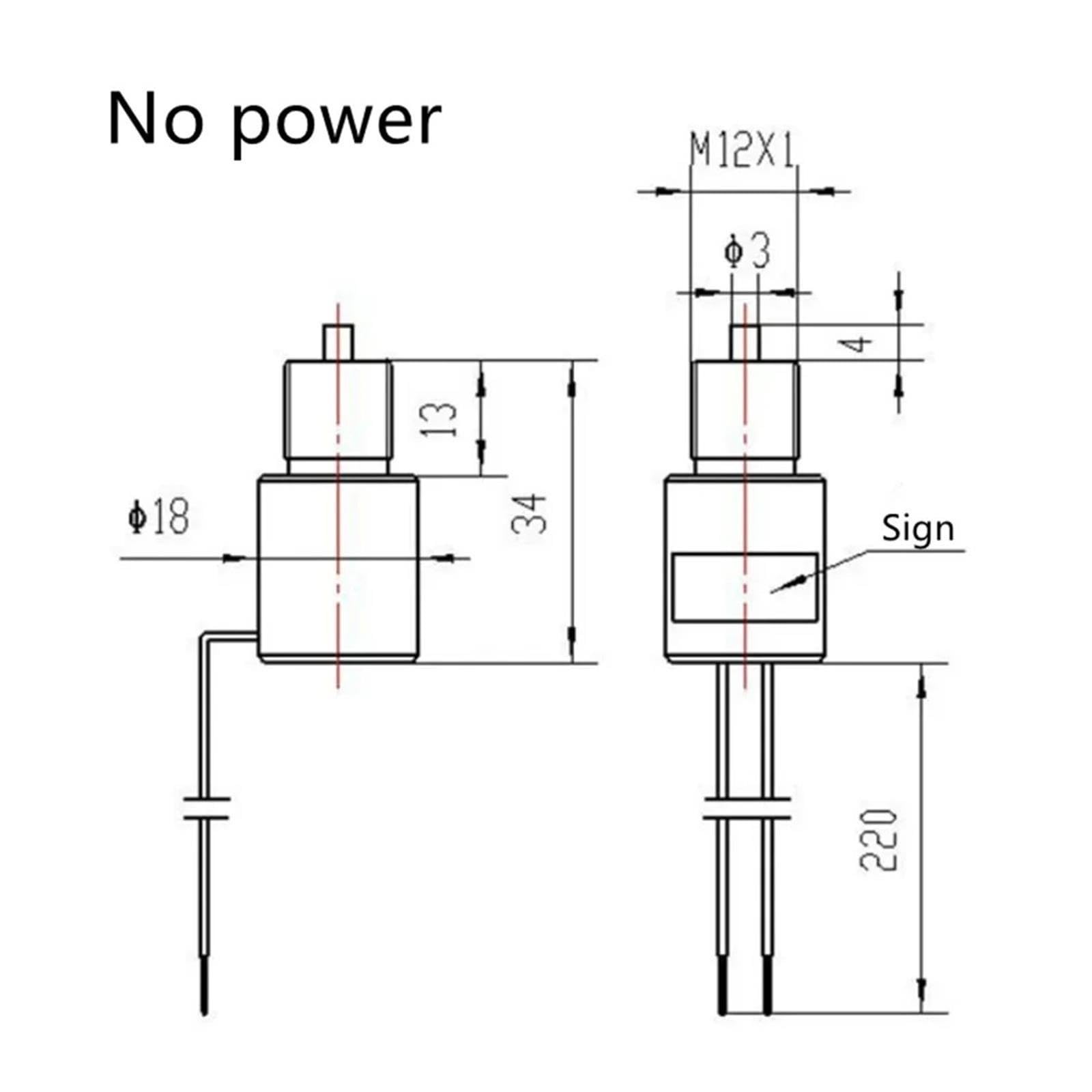 Solénoïde Tubulaire XRN-18X34 DC 12V 24V, Micro électro-Aimant Push-Pull(24V DC)