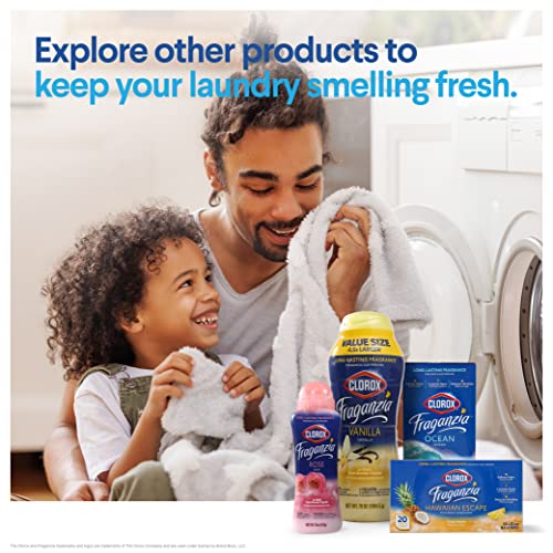 Image of Clorox Fraganzia Laundry Scent Booster Crystals in Ocean Scent - Scented In-Wash Freshener Beads for Fresh, Clean, Great Smelling Clothes and Linens, 18 Oz - 4 Pack