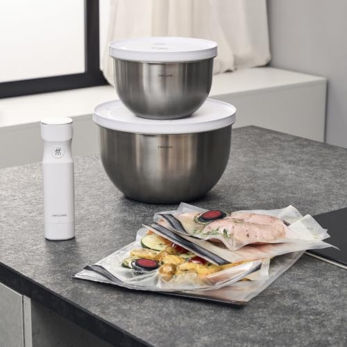 Image of ZWILLING Fresh & Save BOWLS 9-pc Stainless Steel Vacuum Bowl Starter Set, Airtight Food Storage Containers for Meal Prep and Leftovers, Durable, BPA-Free, Stackable