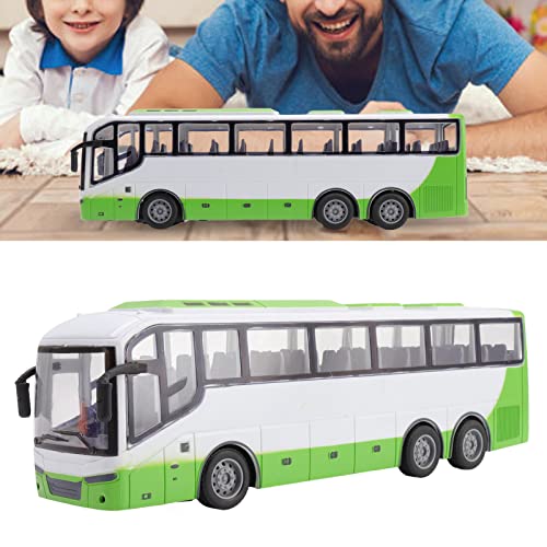 Drfeify RC Bus Model, Large 1/30 Bright Colour Wireless Electric Remote Control Bus Toy Simulation Vivid for Kids Toy for Children over 3 Years Old (White Green) - Image 2
