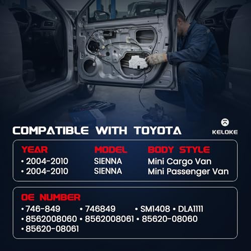 Image of KELOKE Door Lock Latch Actuator Compatible with Toyota Sienna 2004-2010; Mini Cargo Van /Mini Passenger Van, Replaces# 746-849 8562008060