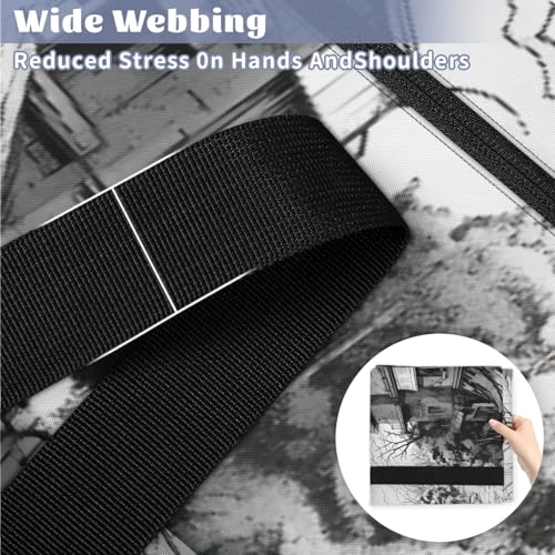 Modern City Extra Large Moving Bags Heavy Duty Storage Bags Graffiti City Cloth Wrap Around Handles Double Zipper Reusable Convenient Foldable Storage Tote for Travel Camping Space Save4