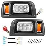 DRIVE UP Club Car DS Headlights Kit, Golf Cart LED Head Light with Adapter Wire for Club Car DS 1993-up 12 Volt Modified Golf Carts, OEM 101988002 101988001