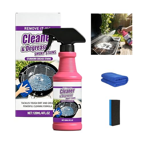 2026 Upgrade Fast Acting Heavy Duty Grill Degreaser Spray Set