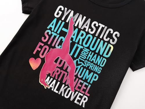 Image of Dvenki Girls Graphic Short Sleeve Crewneck T-Shirt Sizes 6-18 | breathable soft cotton blend, cute graphic prints, summer little and big girls tee, ideal casual wear for school, daily
