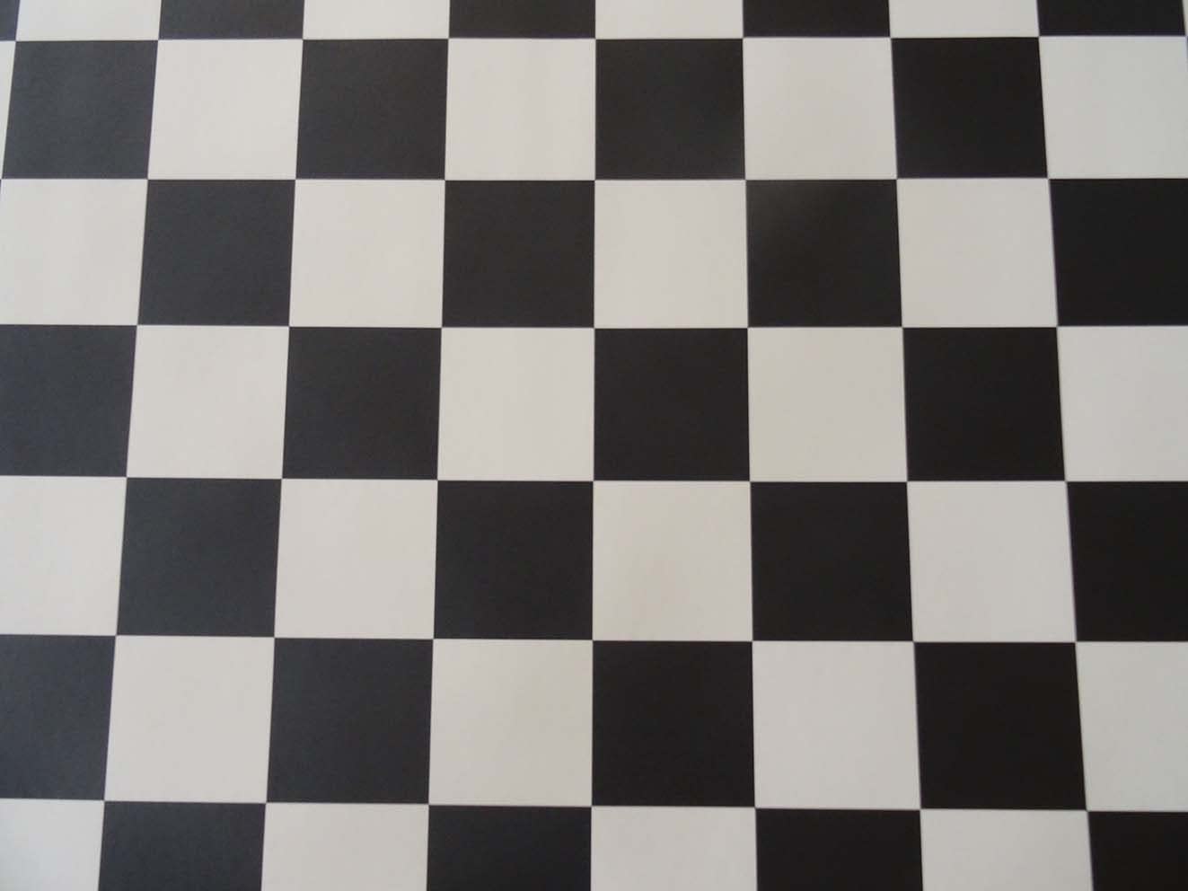 Pavimenti in PVC in look scacchiera, Taglio (2m di larghezza / 5,5m di lunghezza)