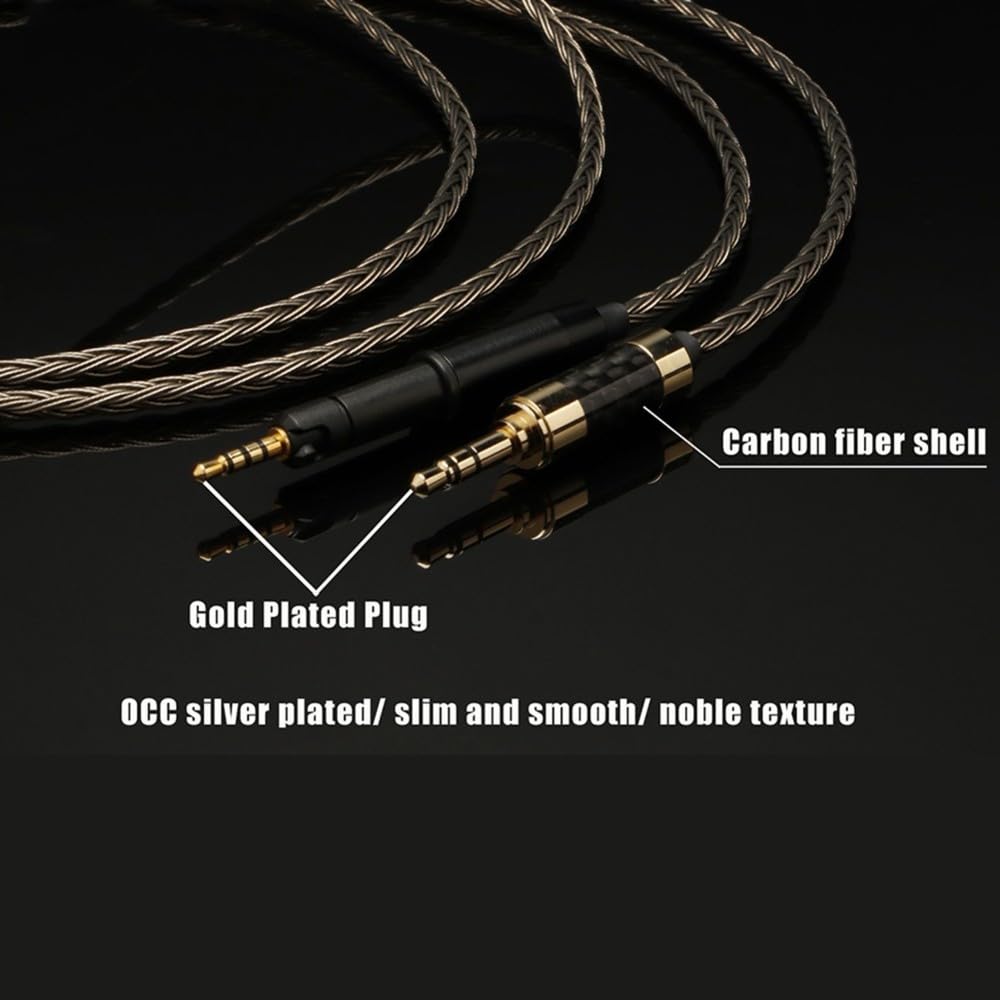 HiFi 7N OCC Mini-TRS-Klinkenstecker 3,5 mm auf 3,5 mm Stereo-Aux-Stecker Audio-Eingangskabel Lautsprecherkabel für Kopfhörer Sound PC