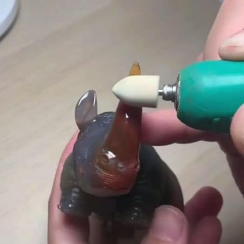 Miniatura 4 de Luo ke Brocas de pulido de fieltro de lana de 0.472 in, puntas de pulido de fieltro para herramienta rotativa Dremel, vástago de 18 pulgadas