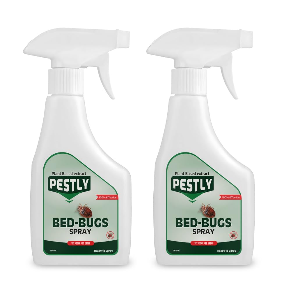 Pestly Bed Bug Terminator: Natural & Non-Toxic Bed Bug Killer Spray - Ready to Use | Child & Pet Safe | Fast Kill + Eggs and Resistant | Extended Residual Protection (250 ml | Pack of 2)-image-42