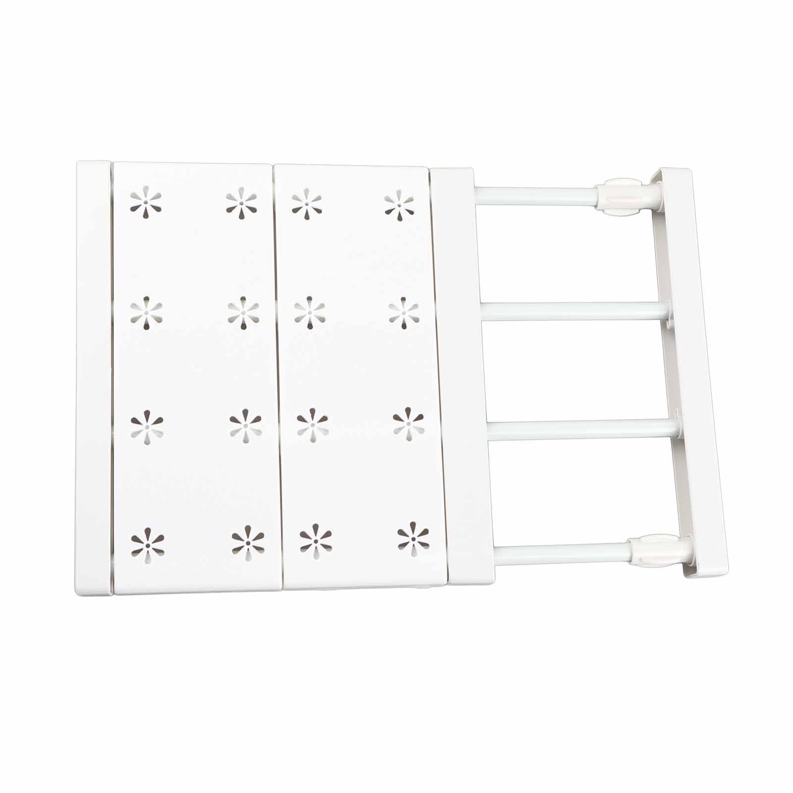 Estante de tensión ajustable para armario, separador de armario expandible para armarios, cocina, baño y taquillas escolares (11.8-15.75 pulgadas de longitud)