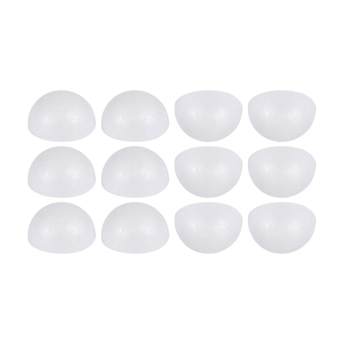 Healifty 15 Pcs Half Foam Balls 9CM Smooth Round Polystyrene Foam Balls Semicircle Foam Balls Modeling Styrofoam Balls for DIY Craft Holiday Ornaments Wedding School
