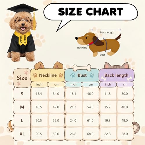 Disfraz para perro graduación completo con gorro y accesorios miniatura 4
