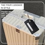 Canada Luggage Tag 6 Pack, Canadian Flag Luggage Tags for Suitcases Waterproof Silicone Travel Baggage Bag Tags with Stickers & Name Cards