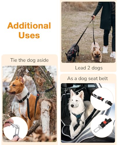 Pecute Joggingleine Hunde mit Bauchgurt, Laufgürtel Hundeleine für Große und Mittelgroße Hundes, Leine Hund mit Gürteltasche, Elastische Laufleine, Dog Leash Hand Free