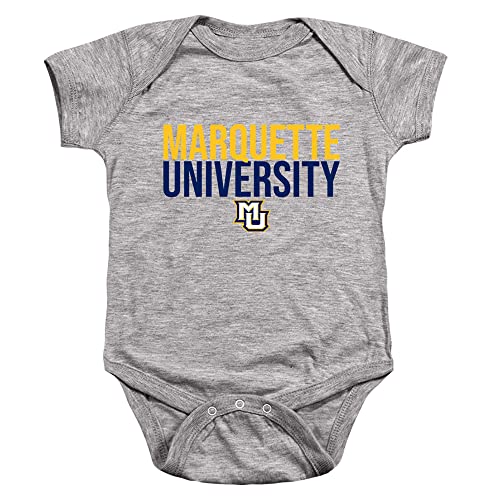 Image of Marquette University Official Stacked Unisex Infant Snap Suit for Baby