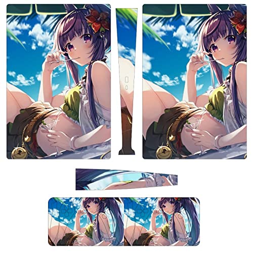 PS5 スキンシール デジタル カスミ プリコネ プレイステーション5 スキンシール 全面保護 側面/両面対応 保護ステッカー PS5 対応 耐久性 本体 コントローラー 保護シール 簡単取付 薄型 傷隠せ 摩擦保護 抗衝撃 汚れ/ホコリ防止 指紋/気泡防