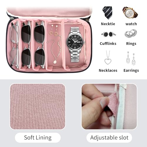 Image of Travel Sunglasses Organizer Case, Portable Sunglasses Case, Eyeglasses Storage Holder for Men Women