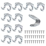 20 Pack Heavy Duty Multi-Tool Hooks Hangers, Garage Utility Storage Hooks for Home and Garage Organization - Wall Mount Anti-Slip Double Hooks for Warehouse, Garage, Sheds, Garden Tools