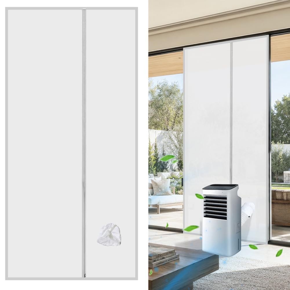 KMDZDZGS 100x 210CM Portable Air Conditioner Door Seal A/C Sliding Door Seal Kit (100X210cm, Drawstring)