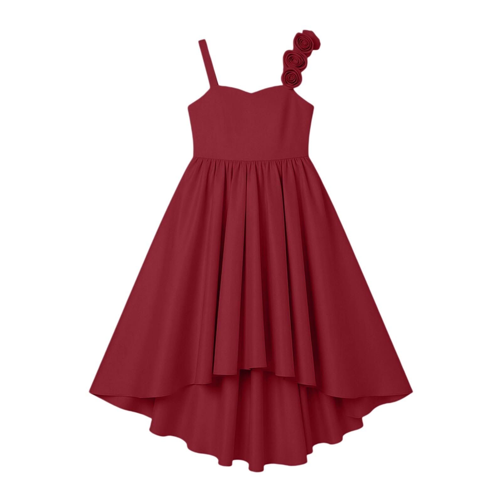 Kleid Mädchen Festlich Sommer Ärmellos Rüschen Prinzessin Kleider Kinder A-Linie Abschlusskleid Hochzeit Blumenmädchenkleider Elegant Geburtstag Abendkleider Chiffon Sommerkleid