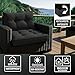 Polster für Gartenmöbel Set Sitzpolster 60x60 cm und Rückenkissen 40x60 cm - Lounge Kissen Outdoor Polster Balkon und Gartenmöbel-Kissen Loungekissen Gartenpolster Auflagen für Rattanmöbel Graphit