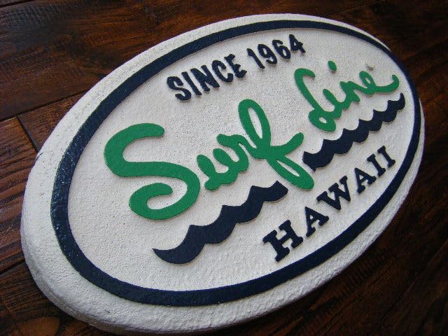 Surf Line hawai サインディスプレーボード Surf Line hawai サインディスプレーボード