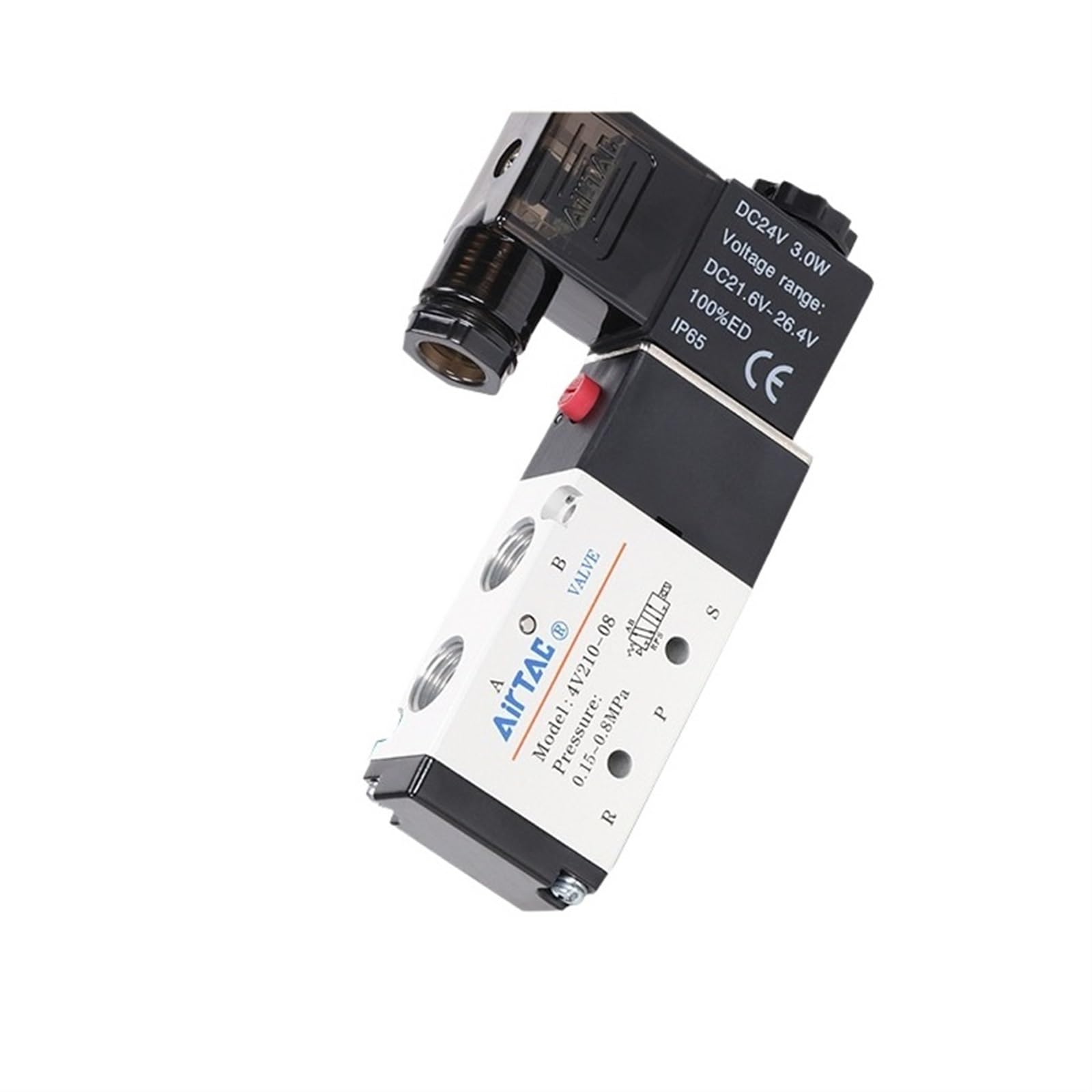 Xncdbvypa One Color Pneumatic Solenoid Valve 4V110/4V210/4V310/4V230c/4V220/Dc24v/A(4V210 08 3 Position Set)