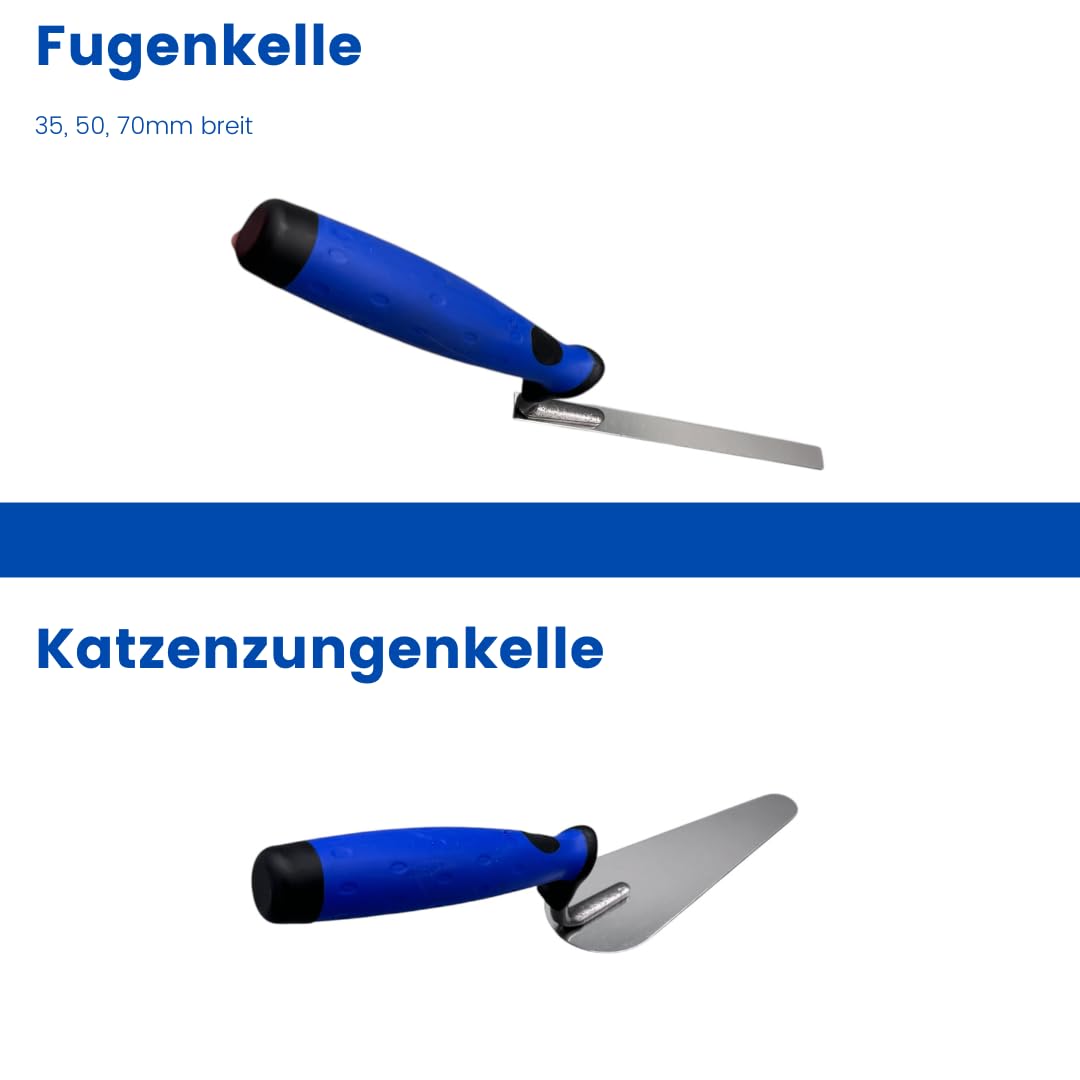 13tlg. Maurerkellen Set, Gipserspachtel Glättekelle Stuckateurkelle Malerspachtel, Maurer-, Fliesenleger- und Verputzerwerkzeug Set