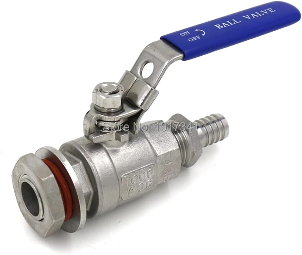 Brewing Equipment 1/2" Weldless Kettle Valve Kit w/ 1/2" Barb, SS316 Ball Valve, 1/2" NPT, Wholesale and Retail Brewing Equipment